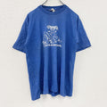半袖プリントTシャツ　青　ブルー　XLサイズ　古着