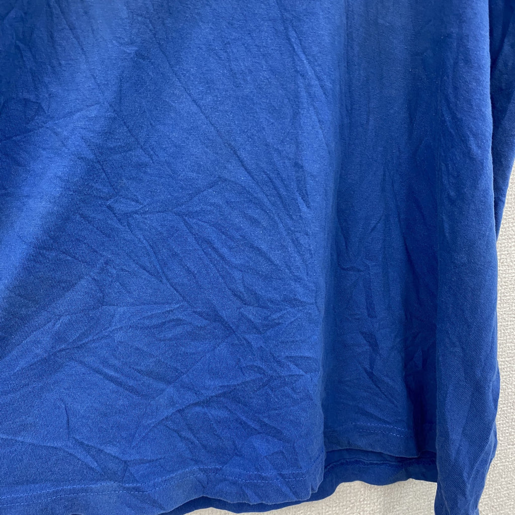 半袖プリントTシャツ　青　ブルー　XLサイズ　古着