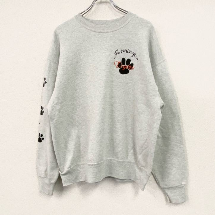 Farmington Tigers Lacrosse　ファミリントンタイガースラクロス　スウェット/トレーナー　カレッジロゴ　アーチプリント　灰色　グレー　古着