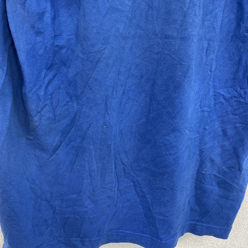 半袖プリントTシャツ　青　ブルー　XLサイズ　古着