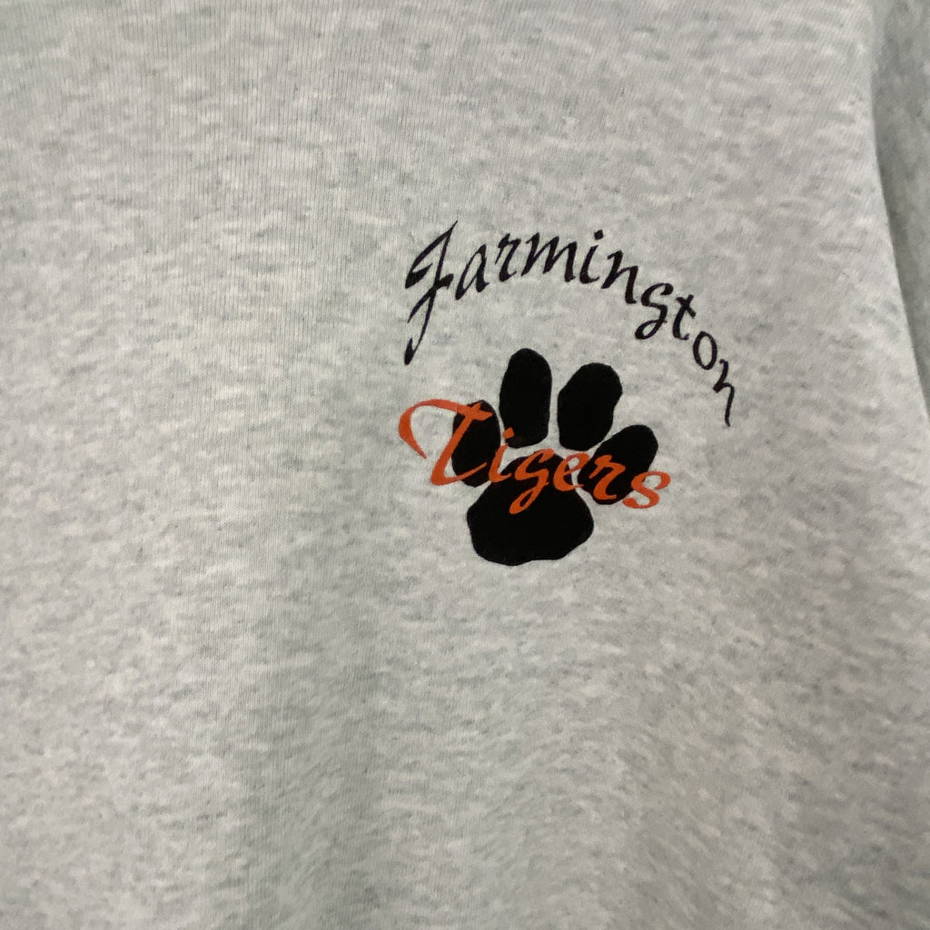 Farmington Tigers Lacrosse　ファミリントンタイガースラクロス　スウェット/トレーナー　カレッジロゴ　アーチプリント　灰色　グレー　古着