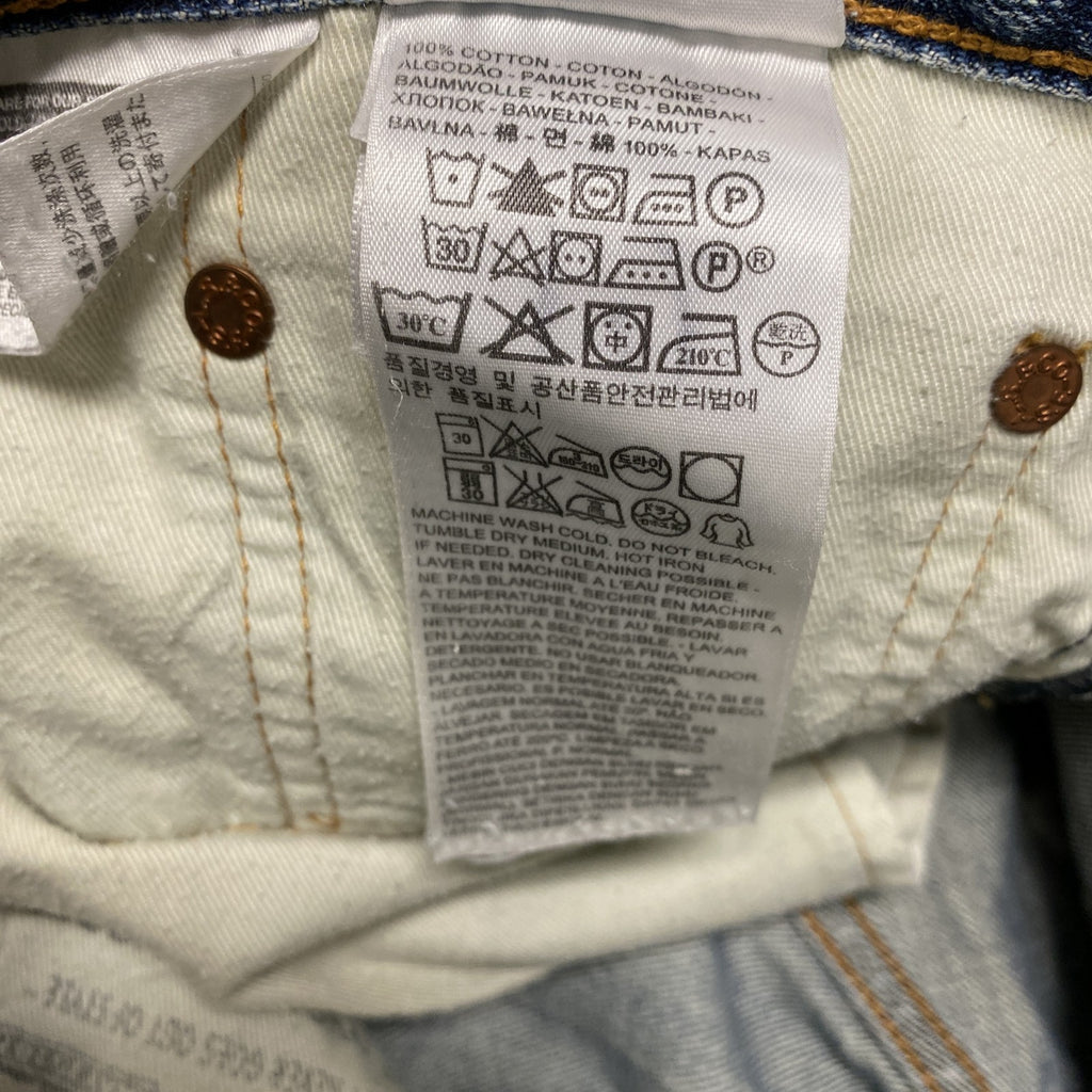 Levi's　リーバイス　505　デニムパンツ/ジーンズ　ジップフライ　縦落ち　鬼ヒゲ　インディゴ　W32サイズ　古着