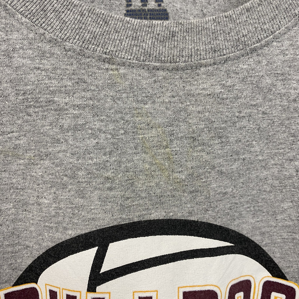 champion チャンピオン　長袖プリントTシャツ　ロンT　BULLDOG　ソフトボール　グレー　灰色　Sサイズ　古着