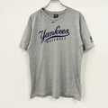 ～00s　NIKE　ナイキ　ニューヨークヤンキース　MLB　半袖Tシャツ　ヴィンテージ　灰色　グレー　Mサイズ