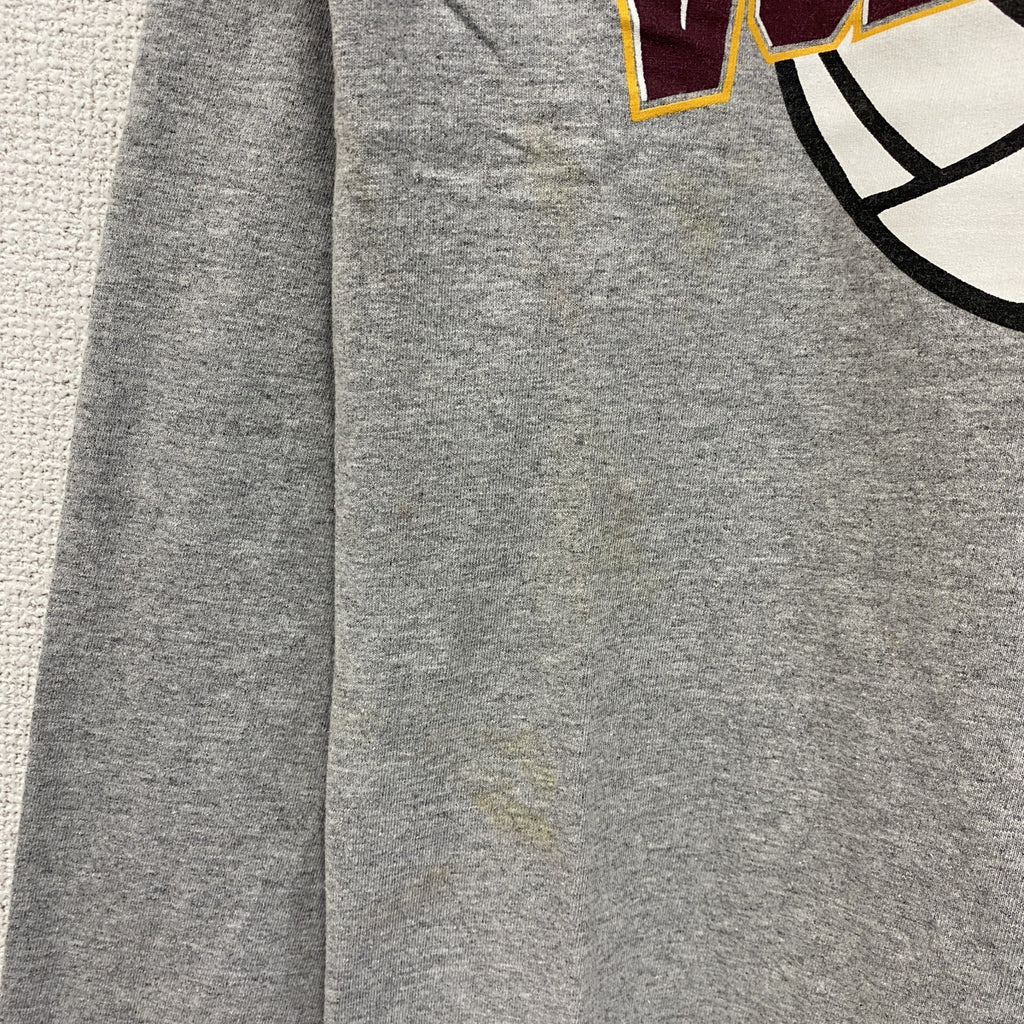 champion チャンピオン　長袖プリントTシャツ　ロンT　BULLDOG　ソフトボール　グレー　灰色　Sサイズ　古着