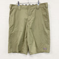 Dickies　ディッキーズ　ハーフワークパンツ/ショートパンツ　ワンポイント　ベージュ　34サイズ　古着