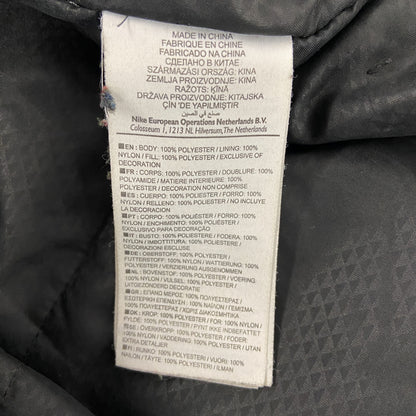 NIKE　ナイキ　フルジップ中綿ジャケット　スウッシュロゴ　グレー　XLサイズ