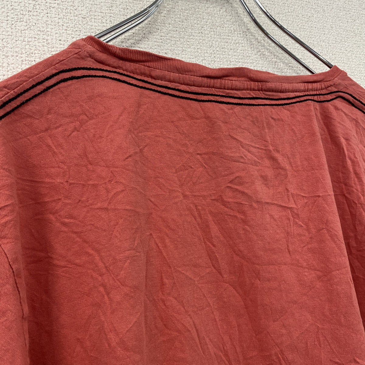 BURTON　半袖プリントTシャツ　ラインストーン　フェード　アーチプリント　スカル　y2k　お兄系　赤　レッド　Lサイズ　古着
