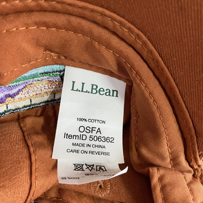 L.L.Bean　エルエルビーン　6パネルキャップ　ベースボールキャップ　ロゴ刺繡　オレンジ