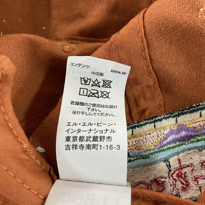 L.L.Bean　エルエルビーン　6パネルキャップ　ベースボールキャップ　ロゴ刺繡　オレンジ