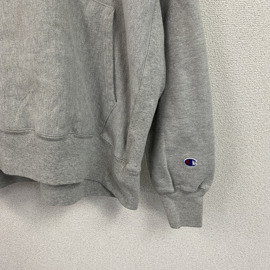 Champion　チャンピオン　リバースウィーブ　スウェットパーカー/フーディー　デカロゴ　霜降りグレー　Lサイズ　古着