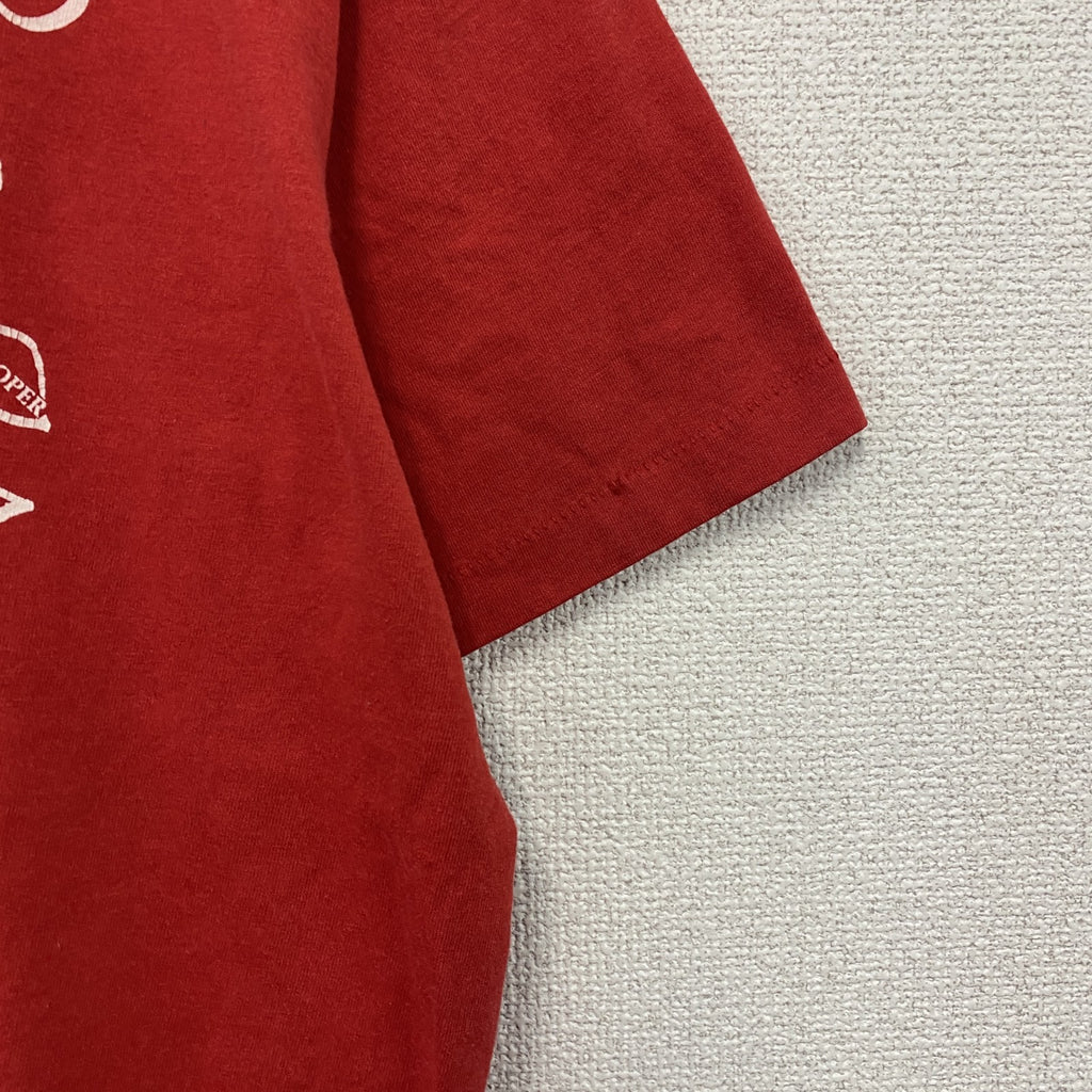 半袖プリントTシャツ　ヴィンテージ　シングルステッチ　赤　レッド カットソー メンズ 古着