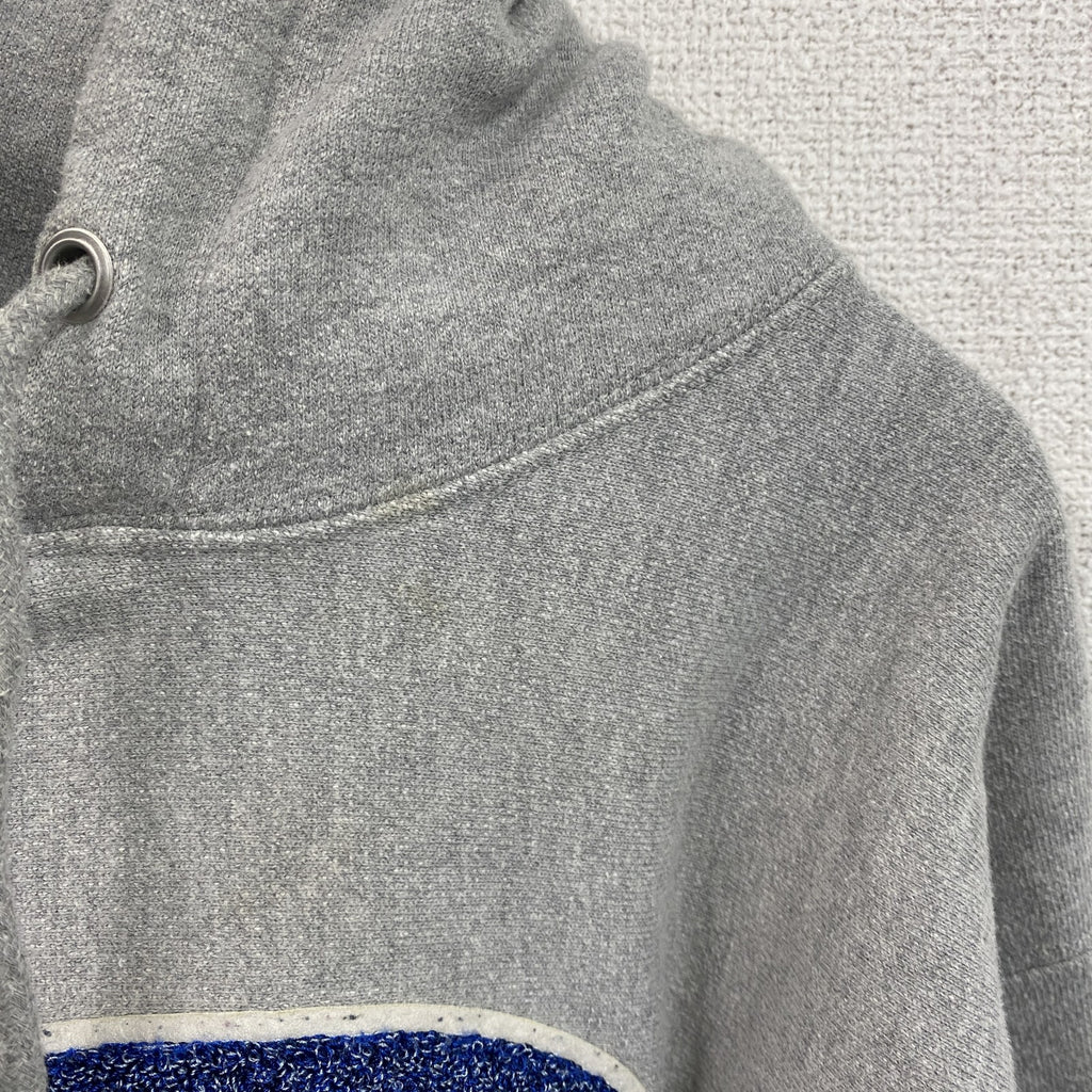 Champion　チャンピオン　リバースウィーブ　スウェットパーカー/フーディー　デカロゴ　霜降りグレー　Lサイズ　古着
