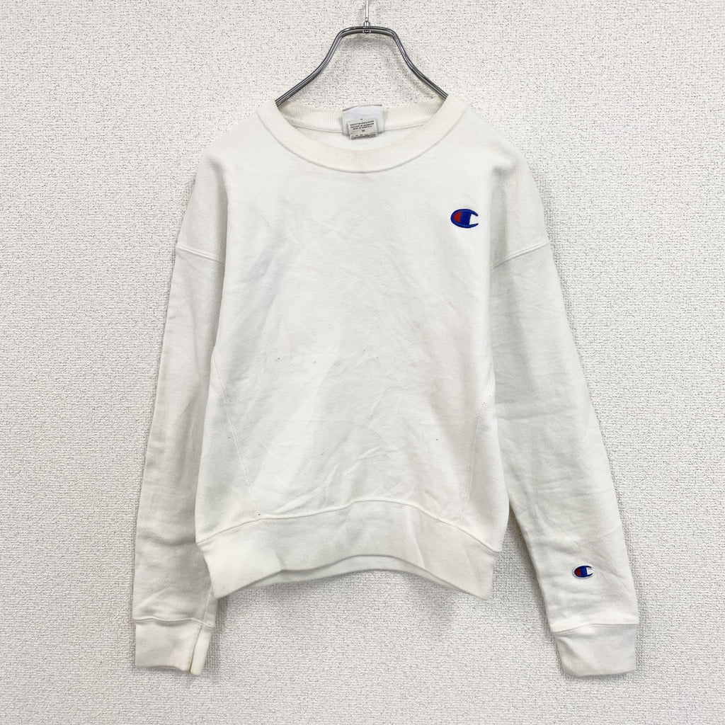 Champion　チャンピオン　リバースウィーブ　スウェット/トレーナー　ヘビーウエイト　刺繍ロゴ　現行　白　ホワイト　XSサイズ　古着