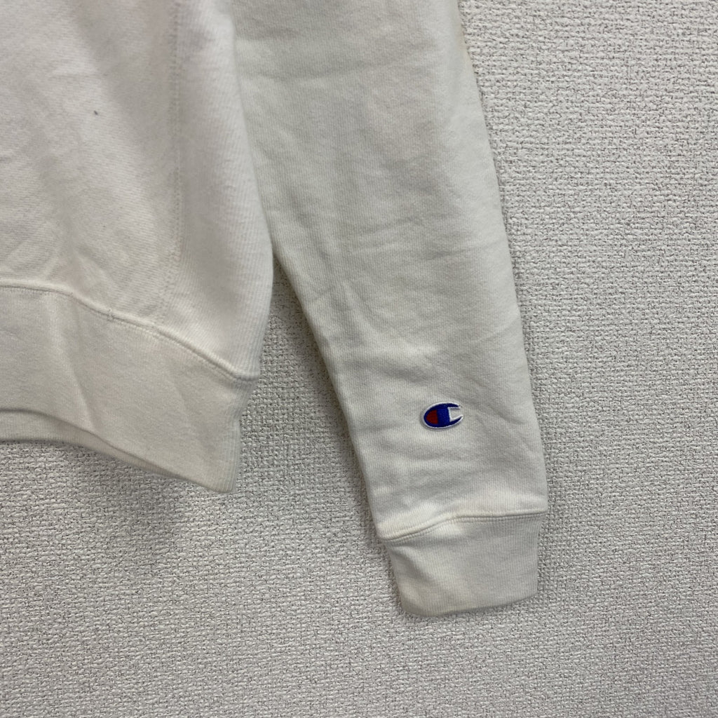 Champion　チャンピオン　リバースウィーブ　スウェット/トレーナー　ヘビーウエイト　刺繍ロゴ　現行　白　ホワイト　XSサイズ　古着