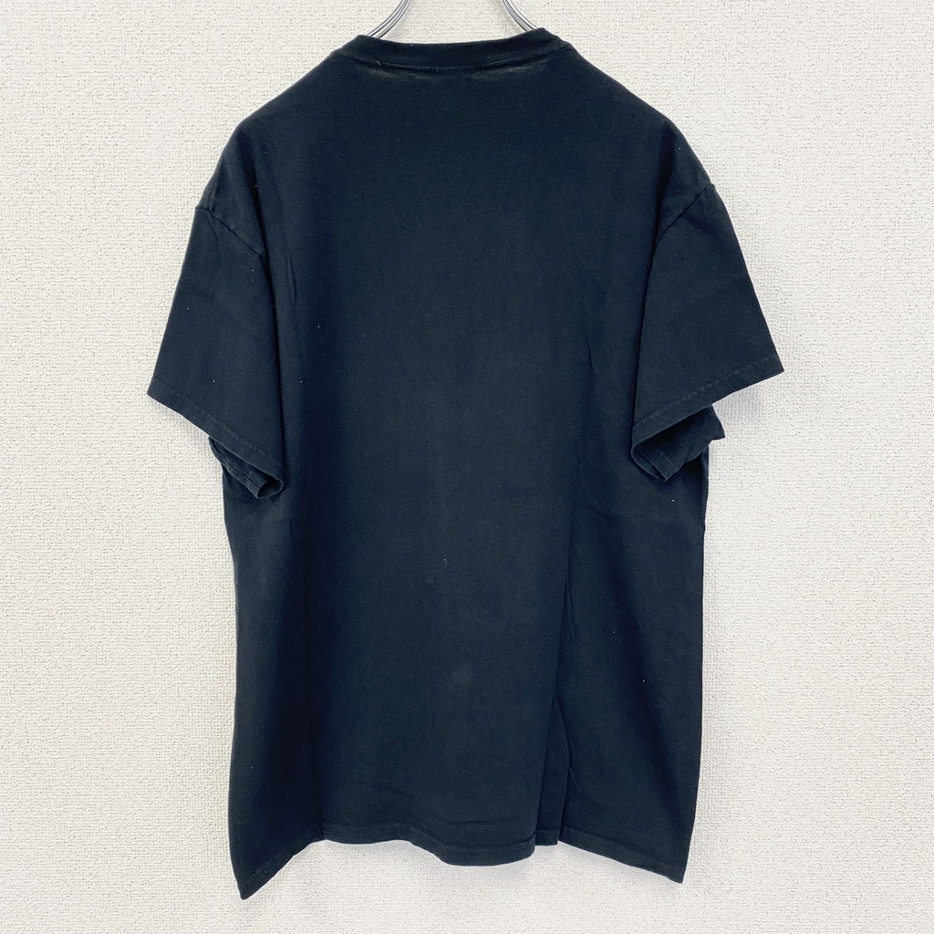 GILDAN ギルダン　半袖プリントTシャツ　カウボーイ　馬　クルーネック　春夏服　レトロ　黒　ブラック　Lサイズ　古着