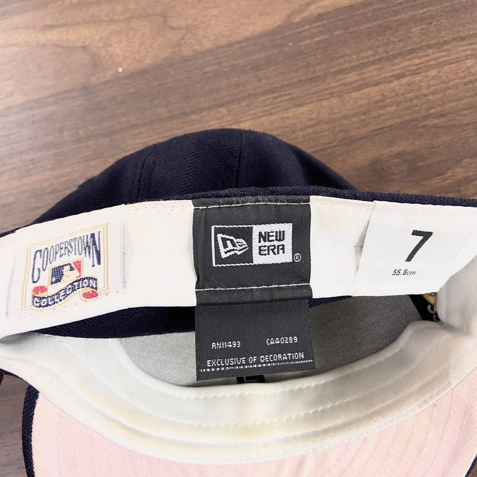 NEW ERA　ニューエラ　ニューヨークヤンキース　6パネルキャップ　ベースボールキャップ　紺　ネイビー　7サイズ　古着