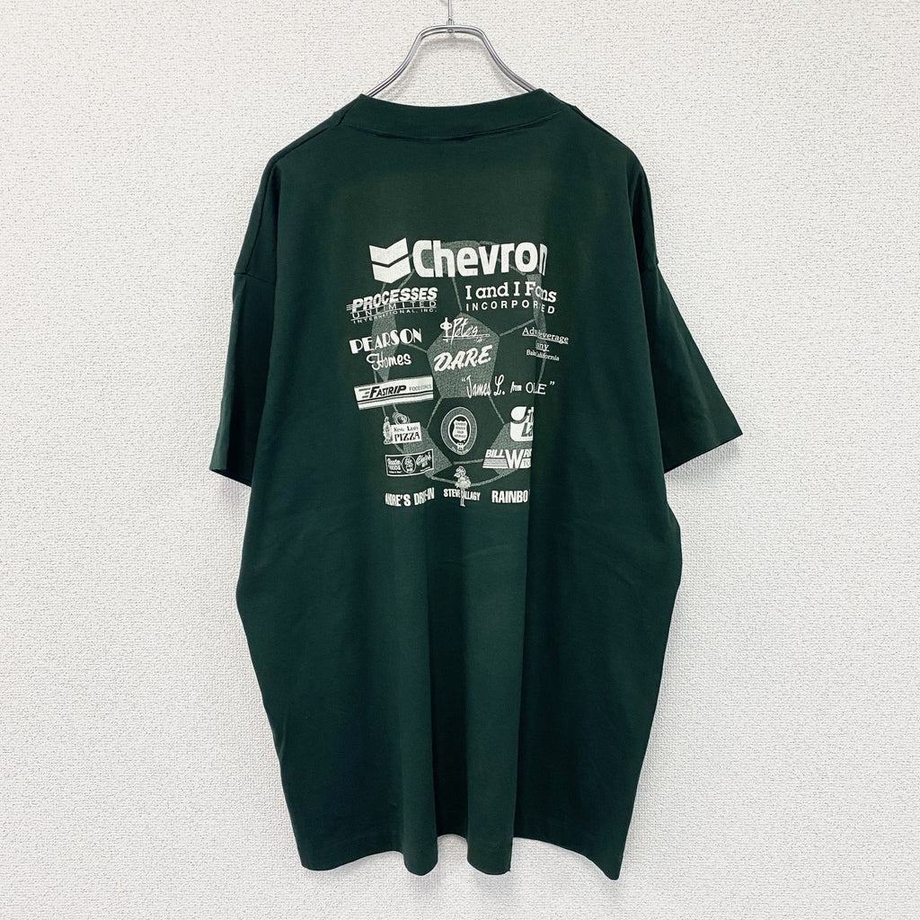 FRUIT OF THE LOOM　フルーツオブザルーム　BEST　半袖プリントTシャツ　ヴィンテージ　シングルステッチ　緑　グリーン　2XLサイズ　古着