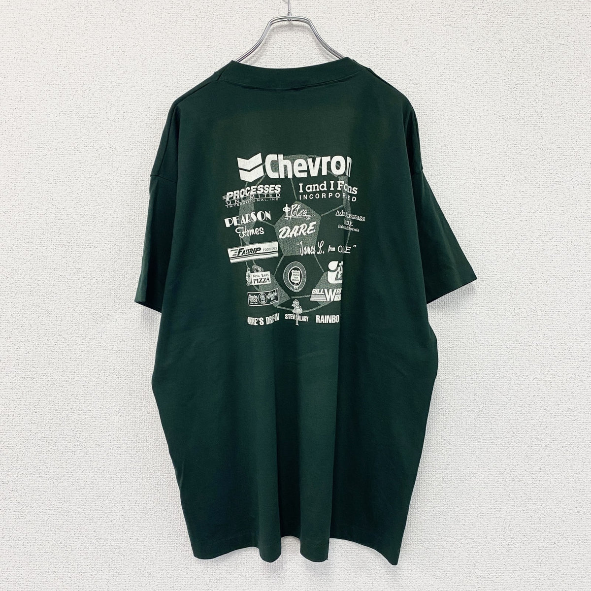 FRUIT OF THE LOOM　フルーツオブザルーム　BEST　半袖プリントTシャツ　ヴィンテージ　シングルステッチ　緑　グリーン　2XLサイズ　古着