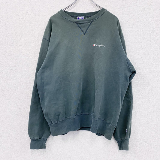 ～00s　Champion　チャンピオン　スウェット/トレーナー　前V　ヴィンテージ　緑　グリーン　XLサイズ