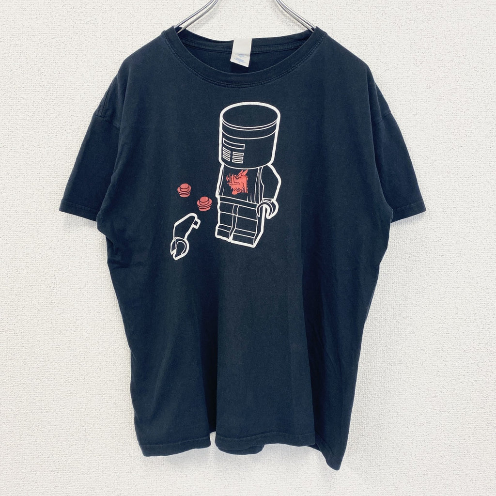 GILDAN ギルダン　半袖プリントTシャツ　LEGO　レゴ　クルーネック　春夏服　黒　ブラック　カジュアル　Lサイズ　古着