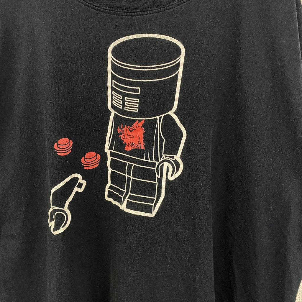 GILDAN ギルダン　半袖プリントTシャツ　LEGO　レゴ　クルーネック　春夏服　黒　ブラック　カジュアル　Lサイズ　古着