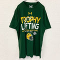 UNDER ARMOUR アンダーアーマー　半袖プリントTシャツ　NCAA　アメフト　クルーネック　緑　グリーン　Lサイズ　古着