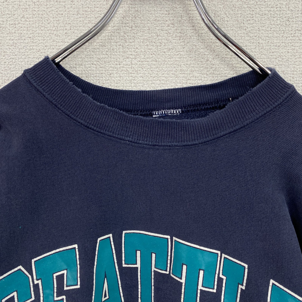 90s　Champion　チャンピオン　リバースウィーブ　シアトルマリナーズ　スウェット/トレーナー　紺　ネイビー　　　ヴィンテージ　古着
