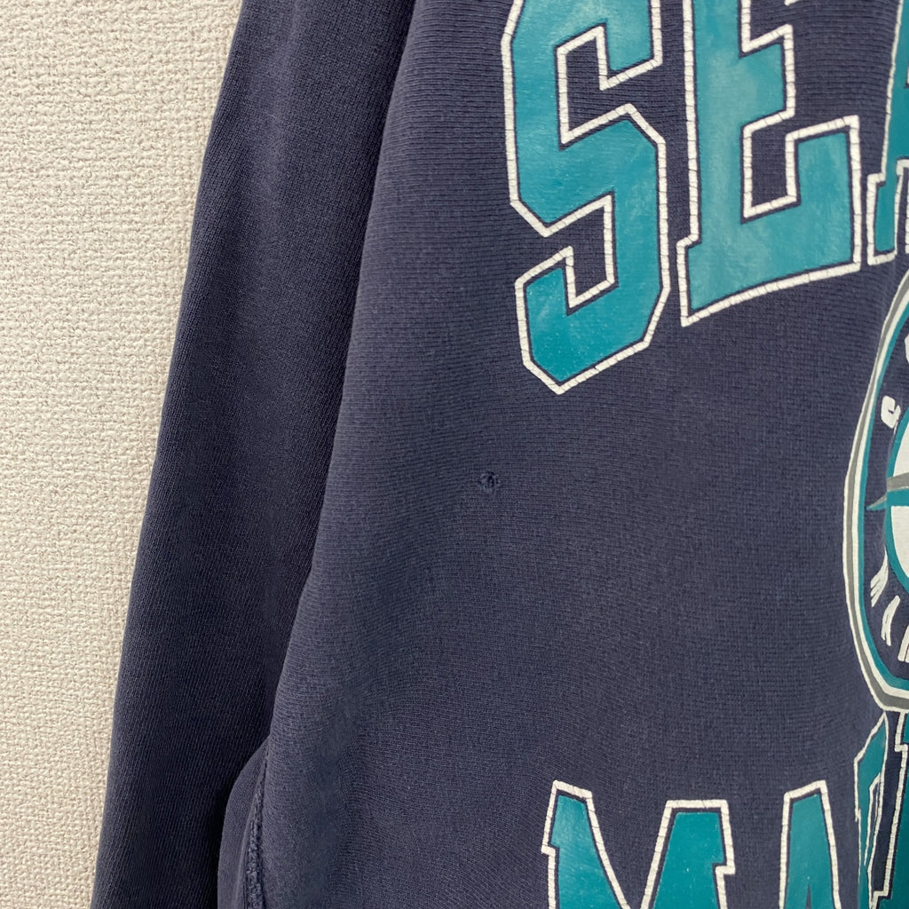 90s　Champion　チャンピオン　リバースウィーブ　シアトルマリナーズ　スウェット/トレーナー　紺　ネイビー　　　ヴィンテージ　古着