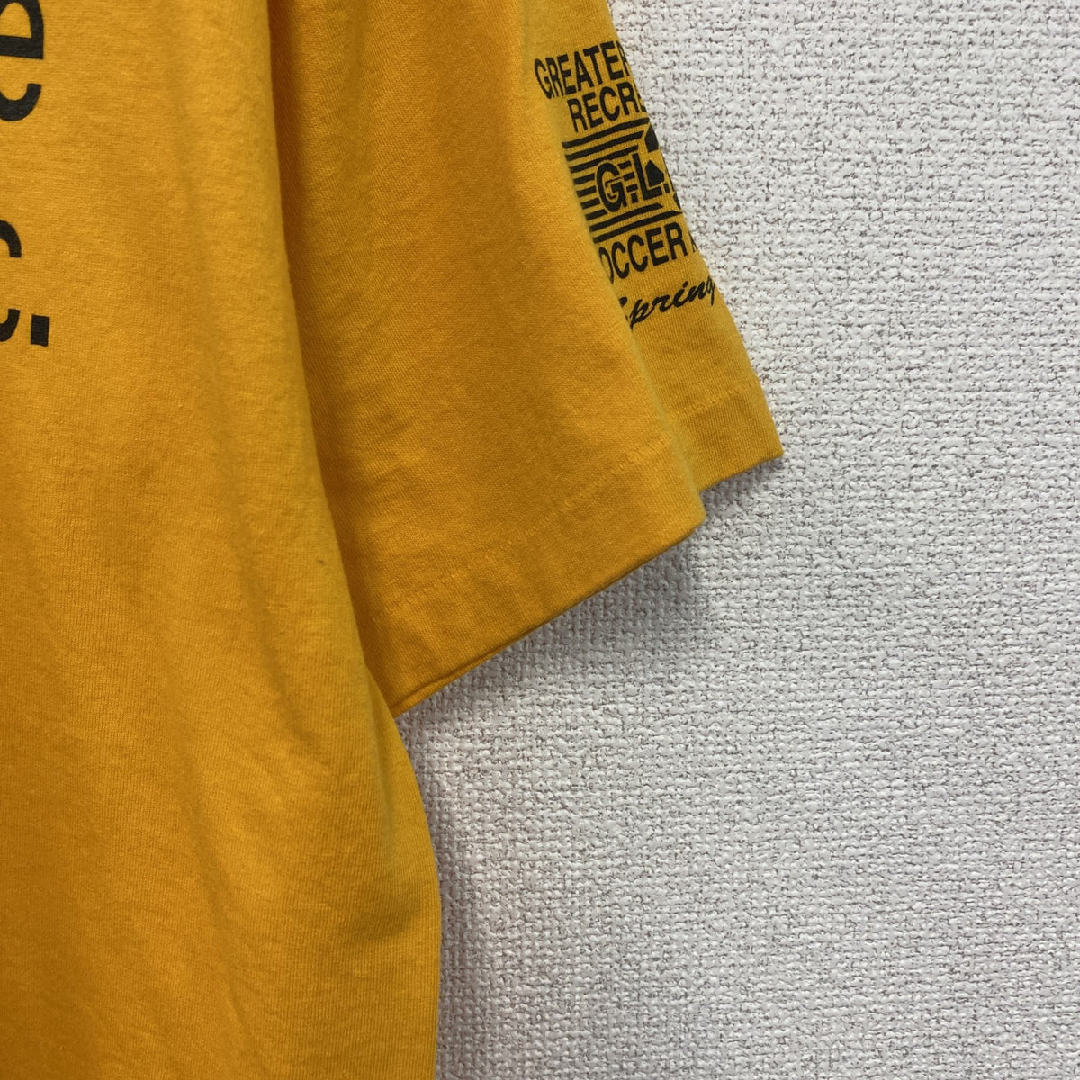 FRUIT OF THE LOOM　フルーツオブザルーム　BEST　半袖プリントTシャツ　ヴィンテージ　シングルステッチ　黄色　イエロー　Lサイズ　古着