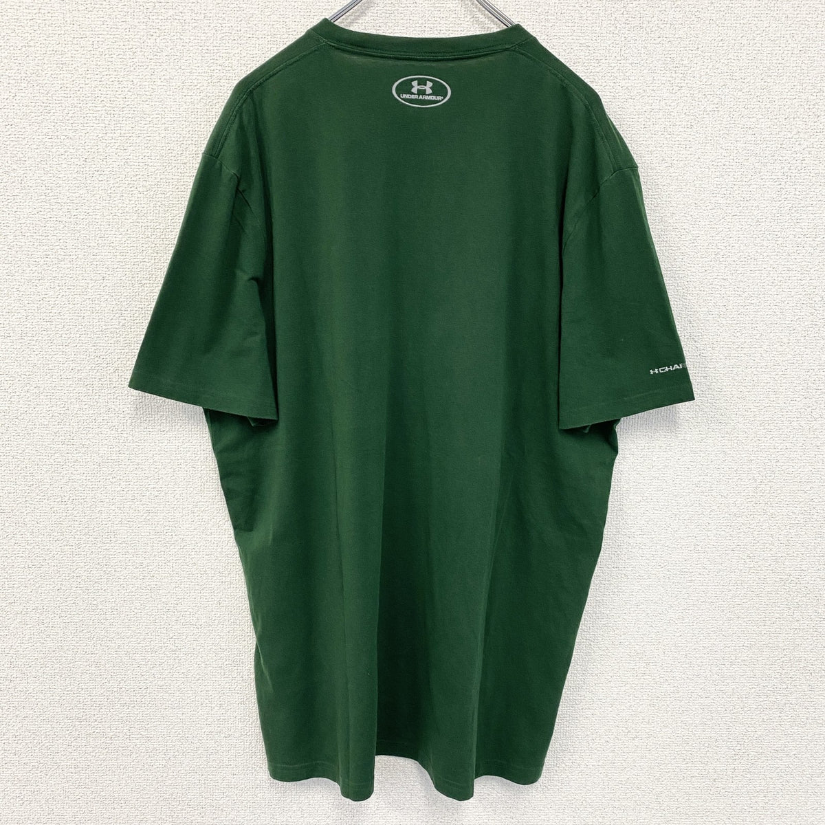UNDER ARMOUR アンダーアーマー　半袖プリントTシャツ　NCAA　アメフト　クルーネック　緑　グリーン　Lサイズ　古着