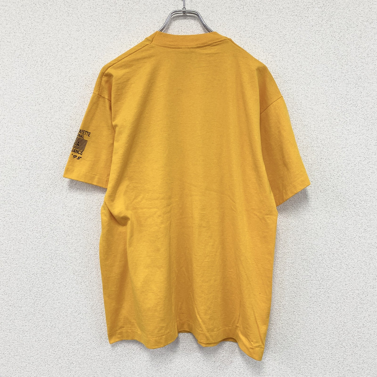 FRUIT OF THE LOOM　フルーツオブザルーム　BEST　半袖プリントTシャツ　ヴィンテージ　シングルステッチ　黄色　イエロー　Lサイズ　古着