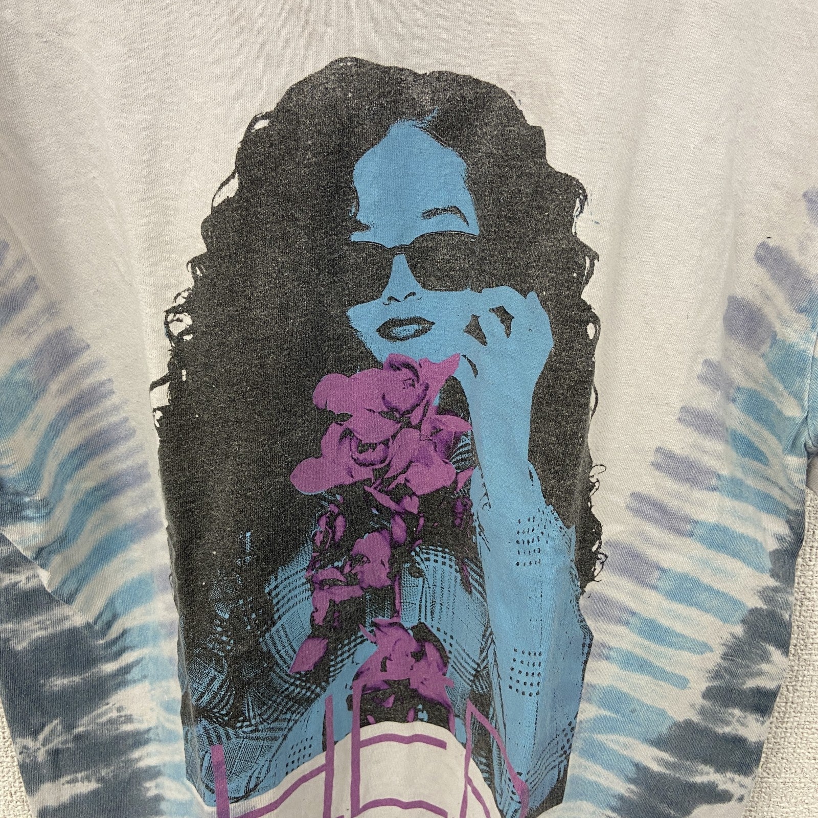 H.E.R.　ハー　半袖アーティストプリントTシャツ　カジュアルデザイン　クルーネック　白　ホワイト　レトロ　Sサイズ　古着