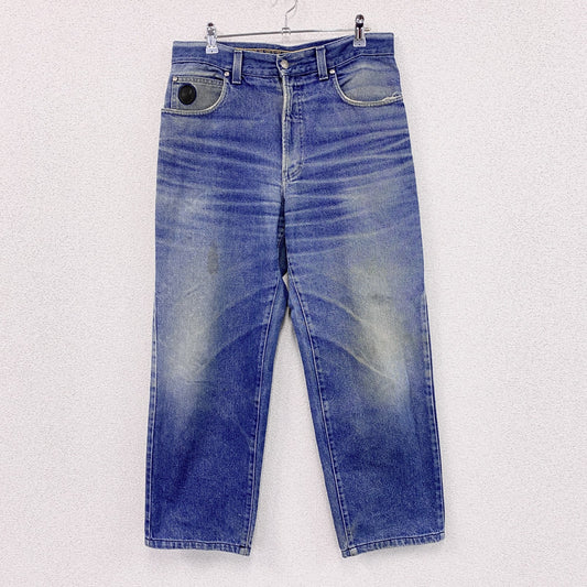 90s～　TRUSSARDI　トラサルディ　デニムパンツ/ジーンズ　縦落ち　鬼ヒゲ　ヴィンテージ　インディゴ