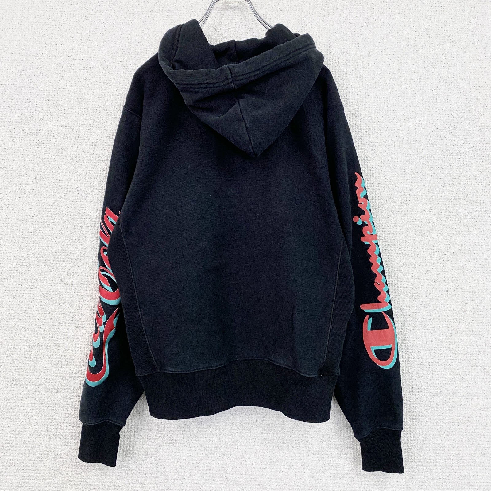 Champion　チャンピオン　コカ・コーラ　リバースウィーブ　スウェットパーカー/フーディー　黒　ブラック　Mサイズ　古着