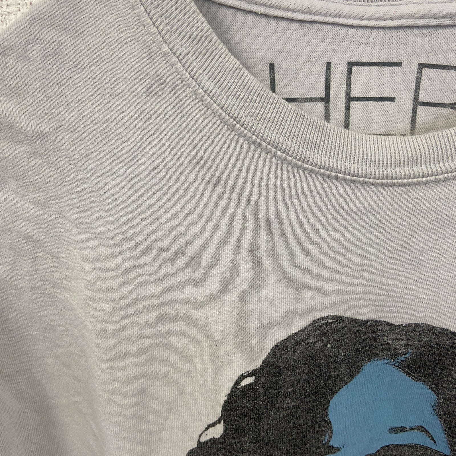 H.E.R.　ハー　半袖アーティストプリントTシャツ　カジュアルデザイン　クルーネック　白　ホワイト　レトロ　Sサイズ　古着