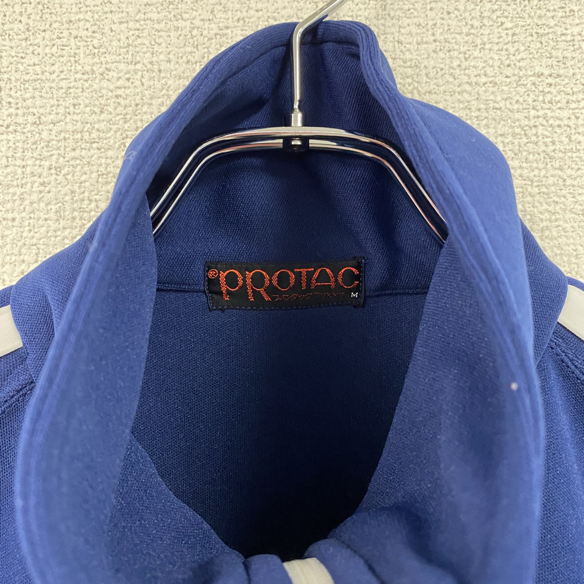 PROTAC　プロタック　トラックジャケット/ジャージ　ラグランスリーブ　ハの字ポケット　無地　紺　ネイビー　Mサイズ　古着