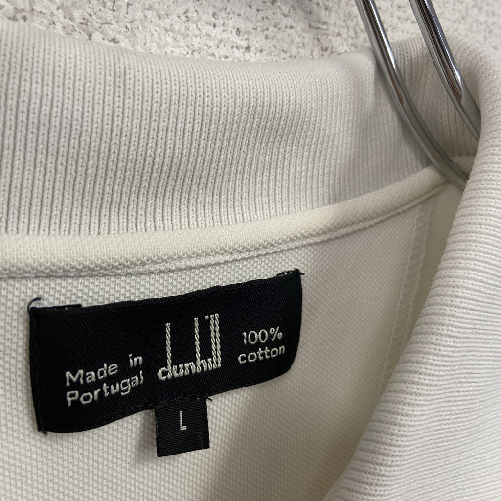 dunhill　ダンヒル　半袖ポロシャツ　白　ホワイト　Lサイズ