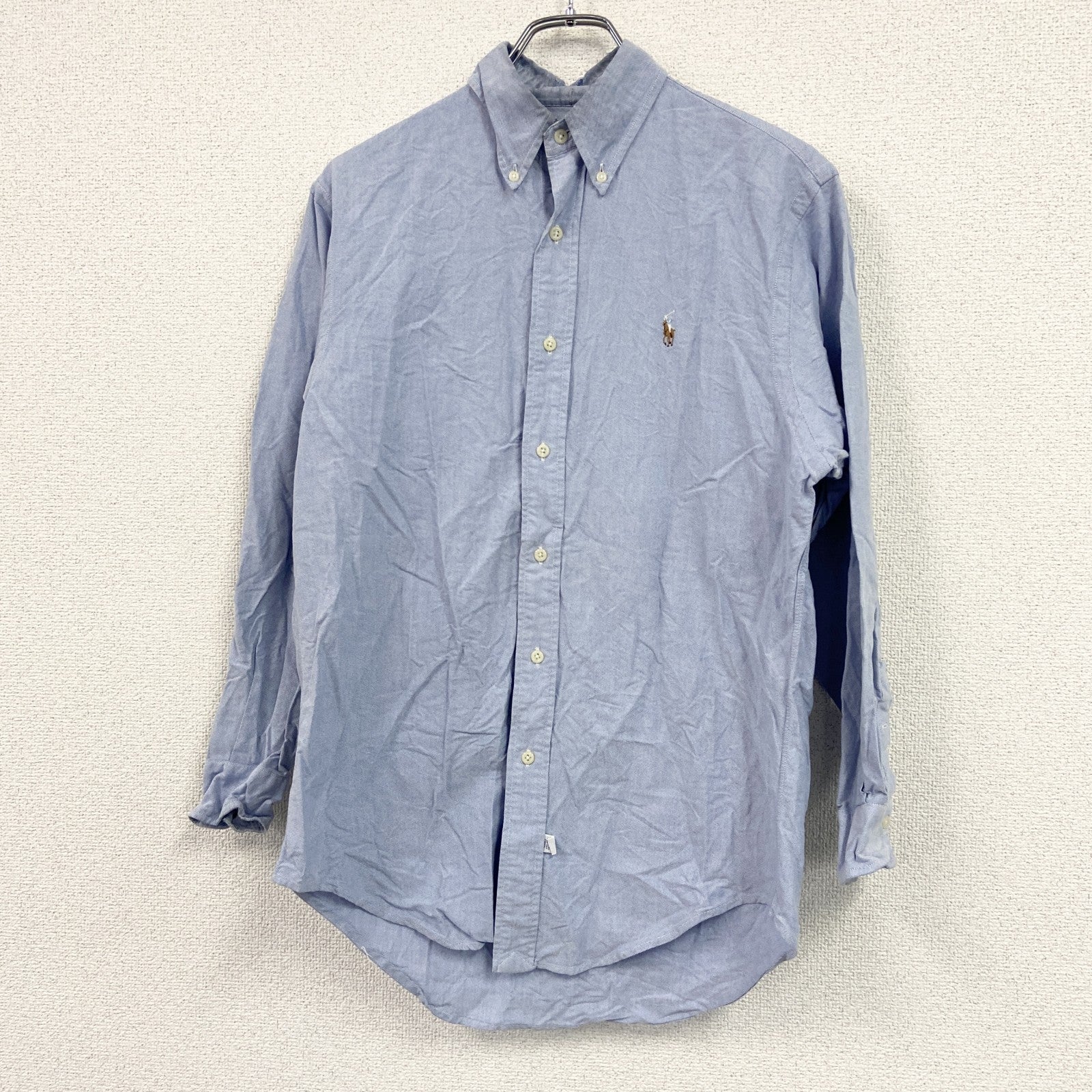 RALPH LAUREN　ラルフローレン　長袖ボタンダウンシャツ　水色　ライトブルー　15-32サイズ