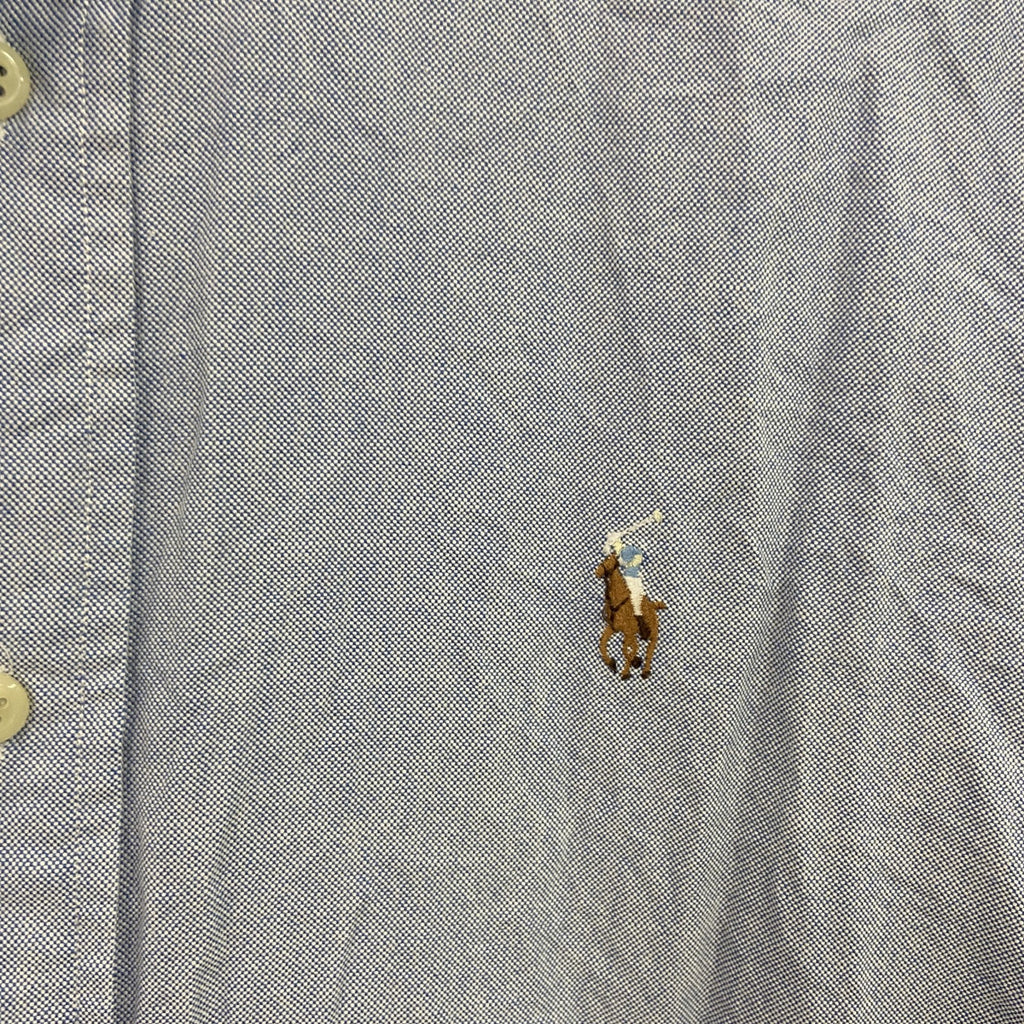 RALPH LAUREN　ラルフローレン　長袖ボタンダウンシャツ　水色　ライトブルー　15-32サイズ