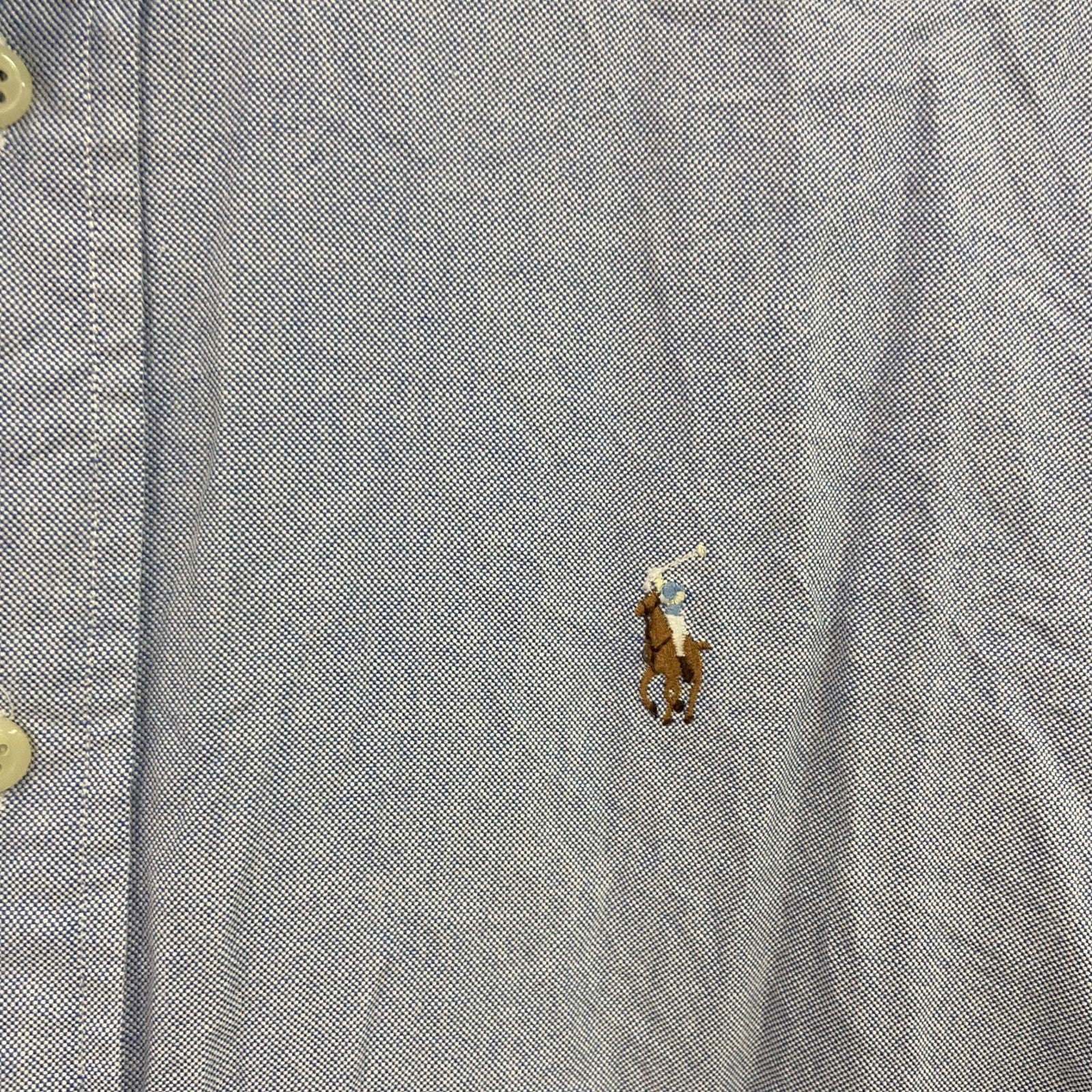 RALPH LAUREN　ラルフローレン　長袖ボタンダウンシャツ　水色　ライトブルー　15-32サイズ