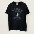 ALPHA INDUSTRIES　アルファインダストリーズ　半袖プリントTシャツ　黒　ブラック　Lサイズ