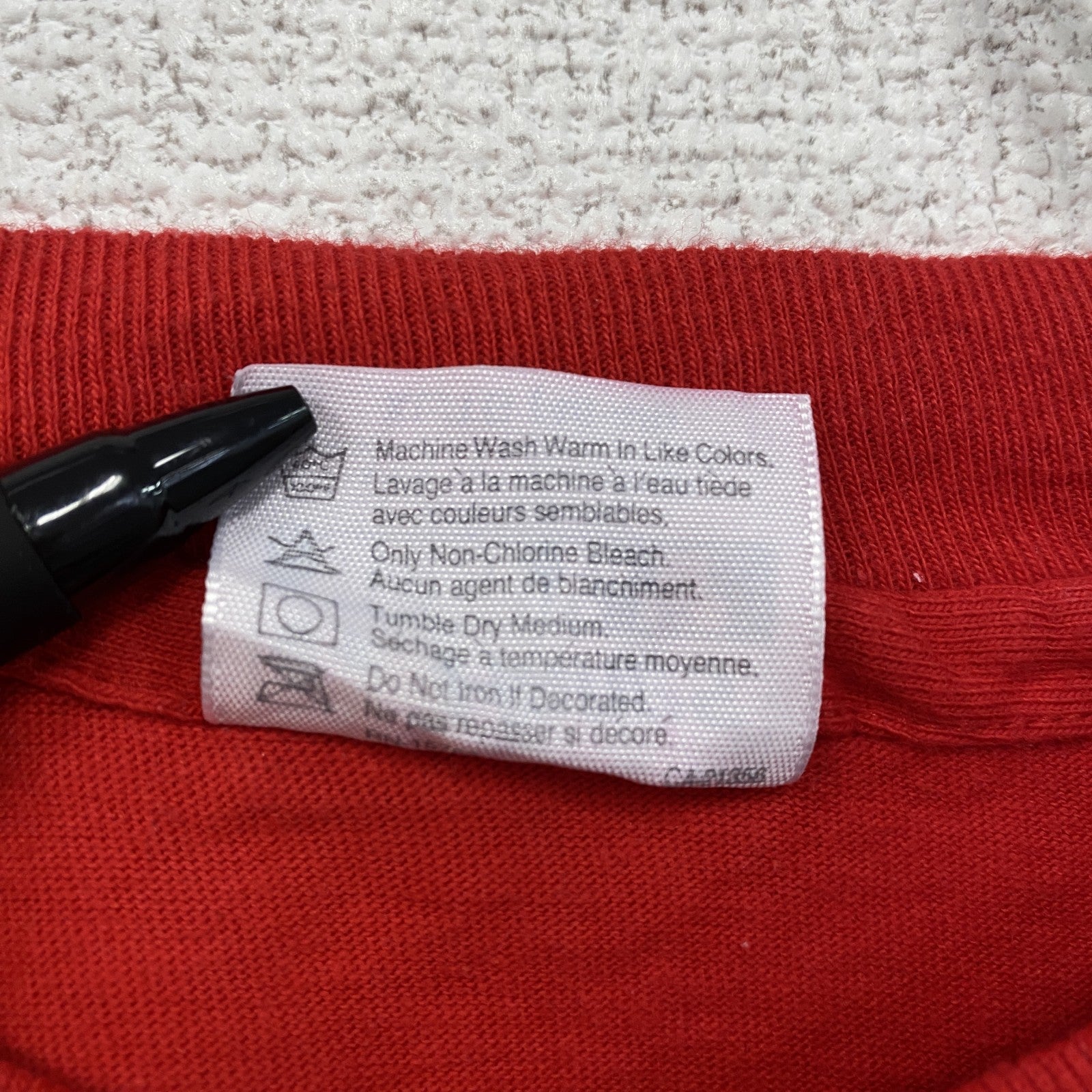 90s　Hanes　半袖プリントTシャツ　シングルステッチ　ヴィンテージ　赤　レッド　XLサイズ　古着