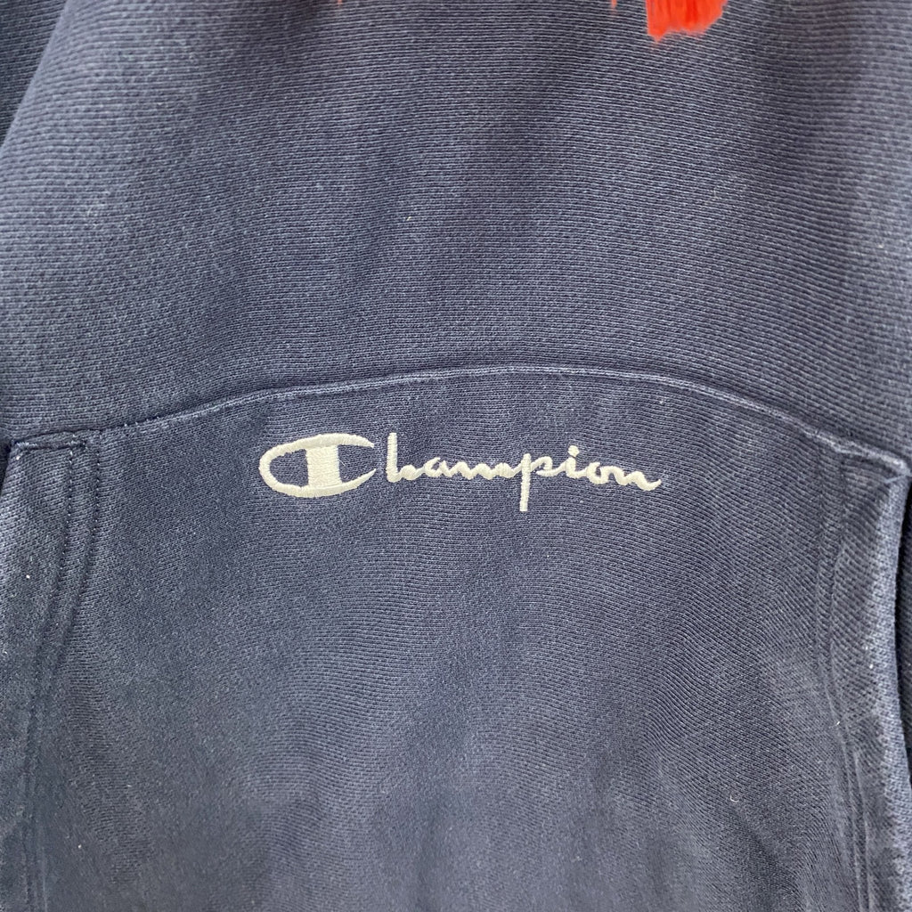 Champion　チャンピオン　スウェットパーカー/フーディー　紺　ネイビー　赤　レッド　古着