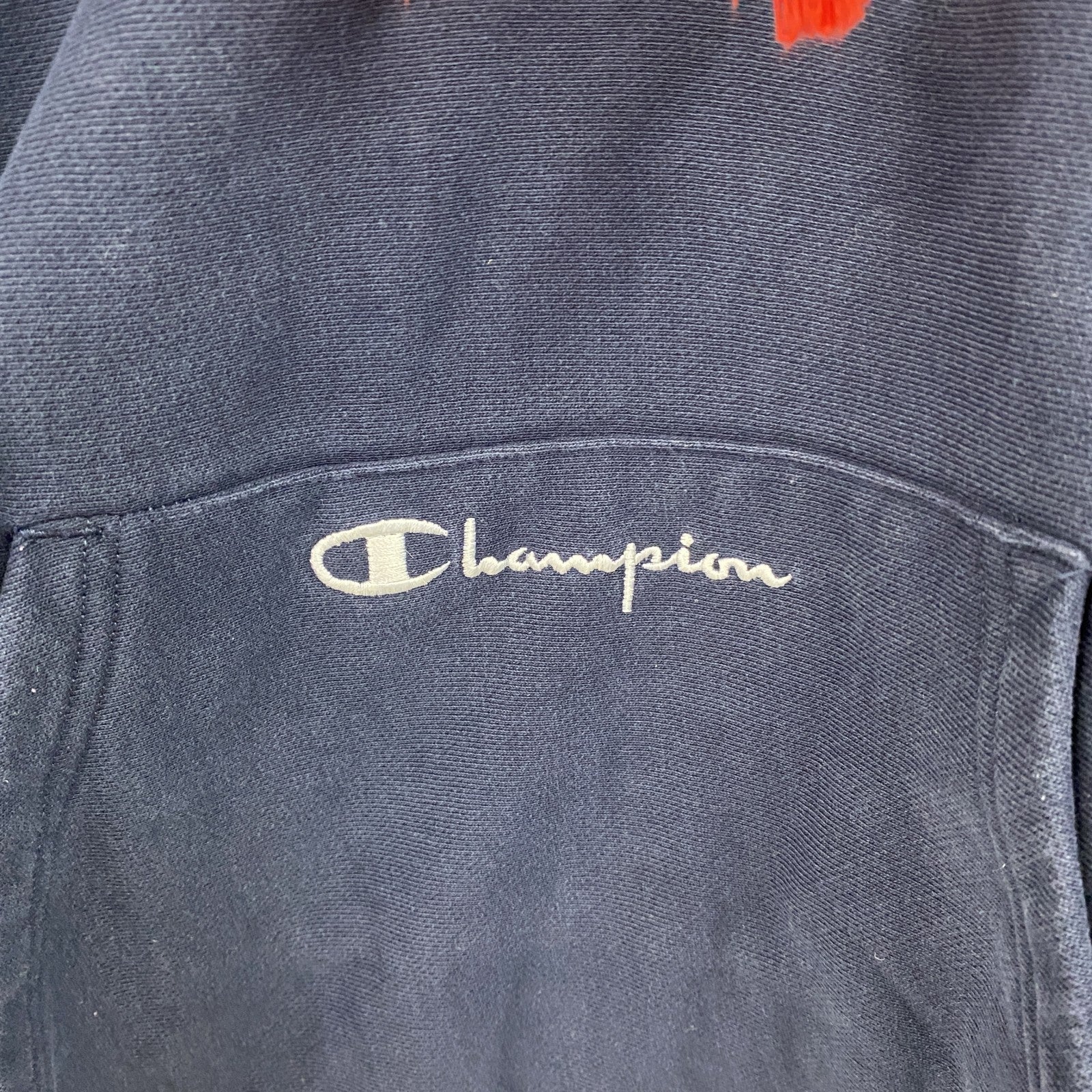 Champion　チャンピオン　スウェットパーカー/フーディー　紺　ネイビー　赤　レッド　古着