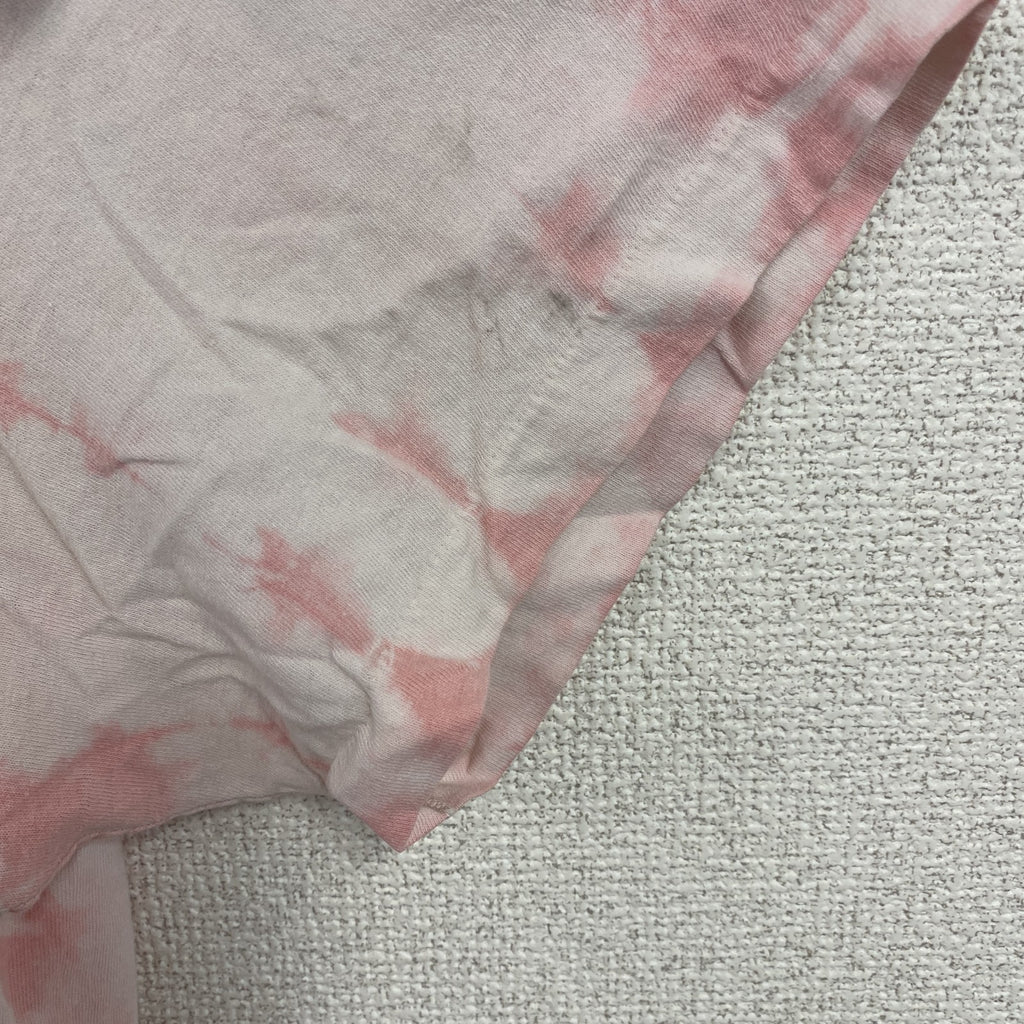 Hanes　ヘインズ　半袖プリントTシャツ　シングルステッチ　ヴィンテージ　タイダイ　ピンク　2XLサイズ　古着