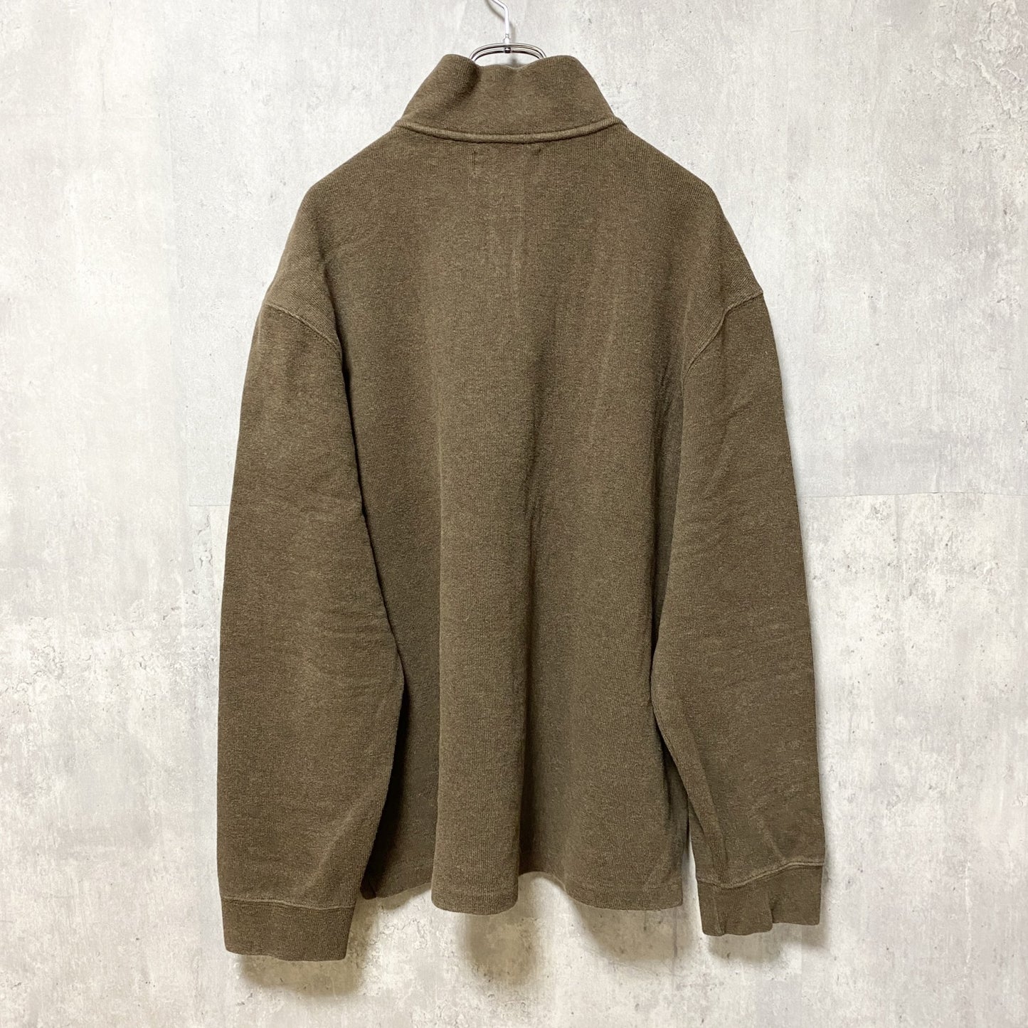 Polo by Ralph Lauren　ラルフローレン　ハーフジップスウェット　コットンニット　茶　XLサイズ　