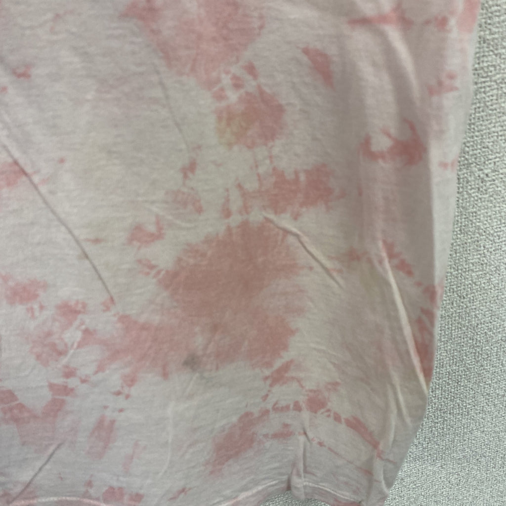Hanes　ヘインズ　半袖プリントTシャツ　シングルステッチ　ヴィンテージ　タイダイ　ピンク　2XLサイズ　古着