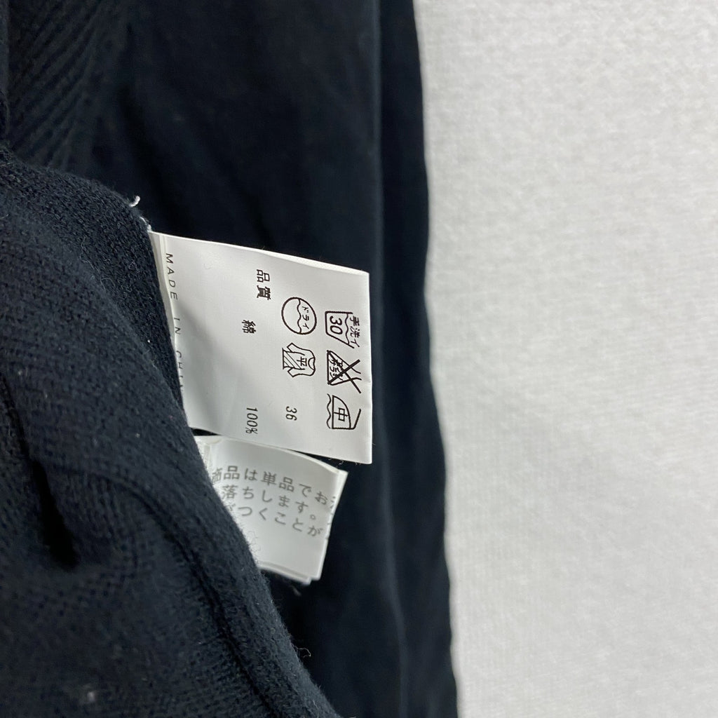 Calvin Klein Jeans　カルバンクラインジーンズ　オンワード樫山　コットンニットセーター　刺繍ロゴ　ブラック　Lサイズ　古着
