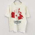 半袖プリントTシャツ　シングルステッチ　ヴィンテージ　白　ホワイト カットソー メンズ コットン 古着
